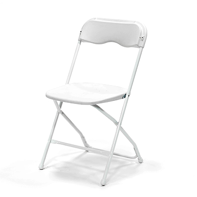Plastic Folding Chair White  www.Raphaels.com - Call to place your rental order today! 858-689-7368 - www.raphaels.com