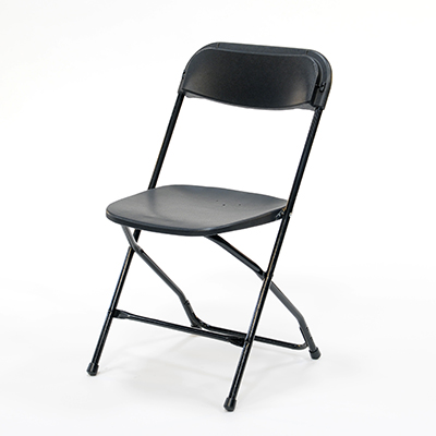 Plastic Folding Chair Black  www.Raphaels.com - Call to place your rental order today! 858-689-7368 - www.raphaels.com