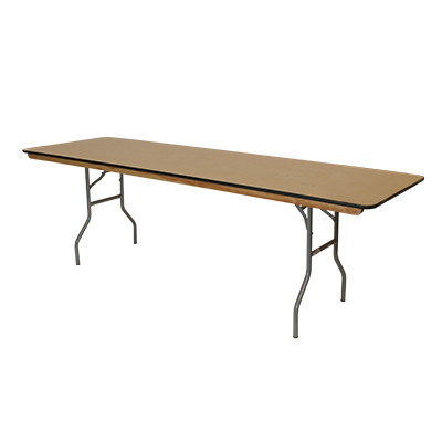 Banquet Table, Wood 8' x 30" Seats 8-10  www.Raphaels.com - Call to place your rental order today! 858-689-7368 - www.raphaels.com