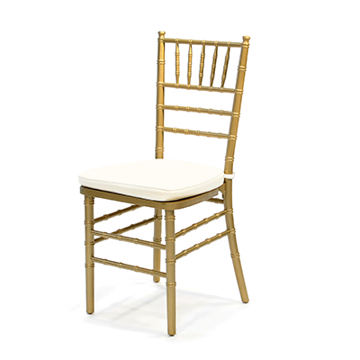 Gold Chiavari Chair w/Ivory Cushion  www.Raphaels.com - Call to place your rental order today! 858-689-7368 - www.raphaels.com