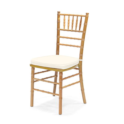 Natural Chiavari Chair w/Ivory Cushion  www.Raphaels.com - Call to place your rental order today! 858-689-7368 - www.raphaels.com
