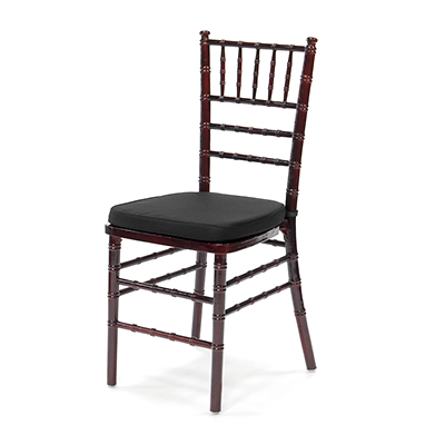 Mahogany Chiavari Chair w/ Black Cushion  www.Raphaels.com - Call to place your rental order today! 858-689-7368 - www.raphaels.com