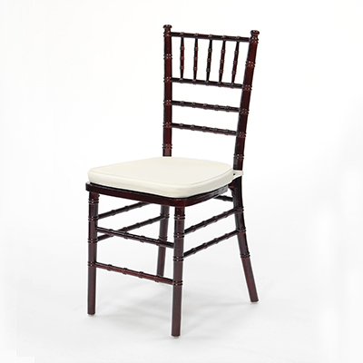 Mahogany Chiavari Chair w/ Ivory Cushion  www.Raphaels.com - Call to place your rental order today! 858-689-7368 - www.raphaels.com