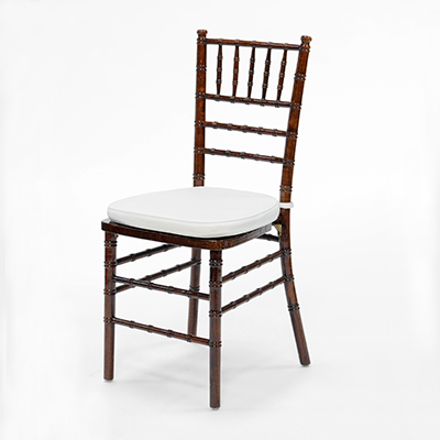 Fruitwood Chiavari Chair w/ White Cushion  www.Raphaels.com - Call to place your rental order today! 858-689-7368 - www.raphaels.com