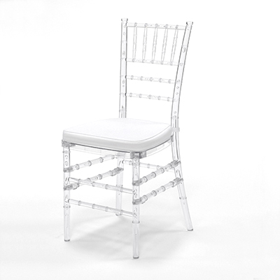 Crystal Chiavari Chair w/ White Cushion  www.Raphaels.com - Call to place your rental order today! 858-689-7368 - www.raphaels.com
