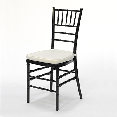 Black Chiavari Chair w/Ivory Cushion  www.Raphaels.com - Call to place your rental order today! 858-689-7368 - www.raphaels.com