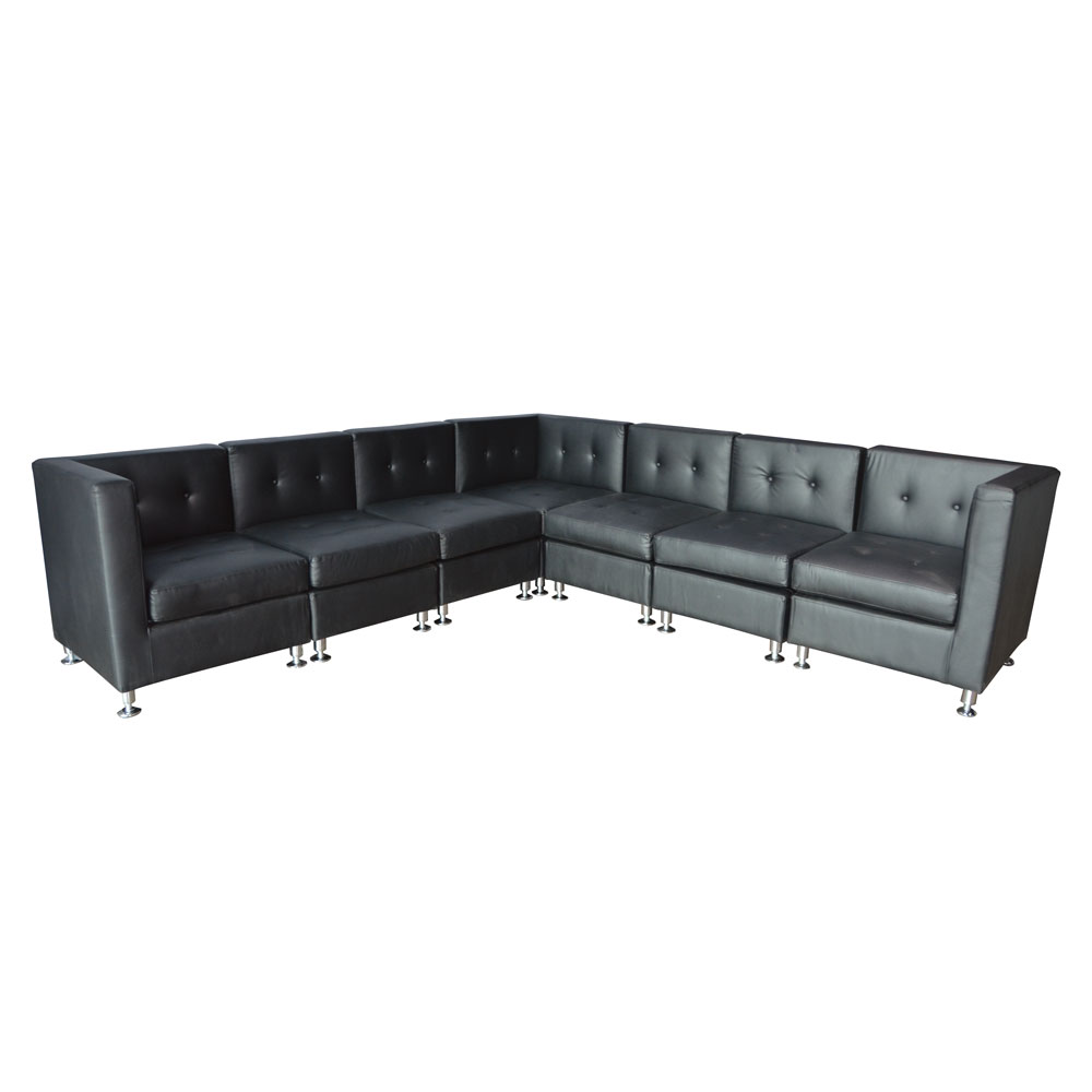 Milan Sectional Black  www.Raphaels.com - Call to place your rental order today! 858-689-7368 - www.raphaels.com