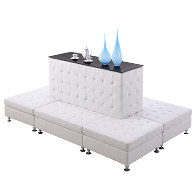 Cira Rectangle Seating w/ Tower (White)  www.Raphaels.com - Call to place your rental order today! 858-689-7368 - www.raphaels.com