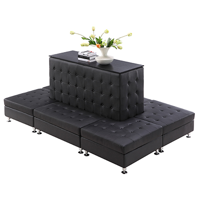 Cira Rectangle Seating w/ Tower (Black)  www.Raphaels.com - Call to place your rental order today! 858-689-7368 - www.raphaels.com