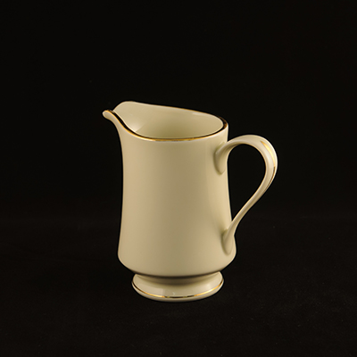 Ivory With Gold Trim China Creamer  www.Raphaels.com - Call to place your rental order today! 858-689-7368 - www.raphaels.com