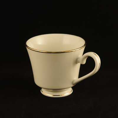 Ivory With Gold Trim China Cup  www.Raphaels.com - Call to place your rental order today! 858-689-7368 - www.raphaels.com