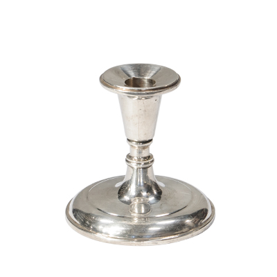 1 Branch  Silver Candlestick Candelabra. 4"  www.Raphaels.com - Call to place your rental order today! 858-689-7368 - www.raphaels.com